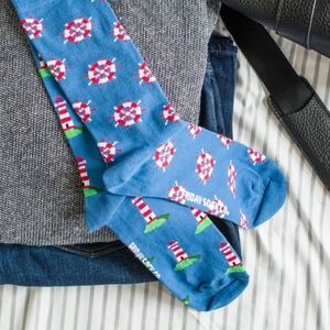Men’s Socks | Lighthouse and Ship Wheel | Eco Frie